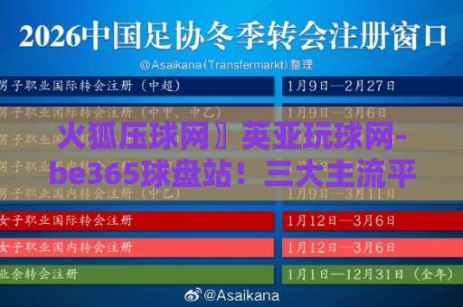 火狐压球网〗英亚玩球网-be365球盘站！三大主流平台深度对比，【2026年玩家实测】告诉你哪个更靠谱？
