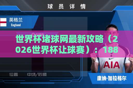 世界杯堵球网最新攻略（2026世界杯让球赛）：188体育网让球盘口与投注策略详解