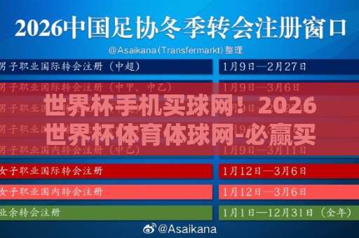 世界杯手机买球网！2026世界杯体育体球网-必赢买球网，这些细节你必须搞懂【世界杯手机买球网】